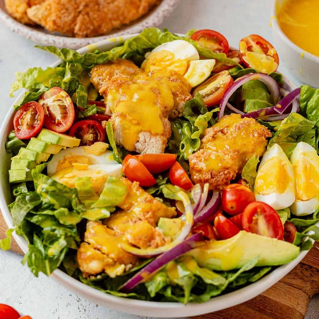 Crispy Honey-Mustard Chicken Dinner Salad