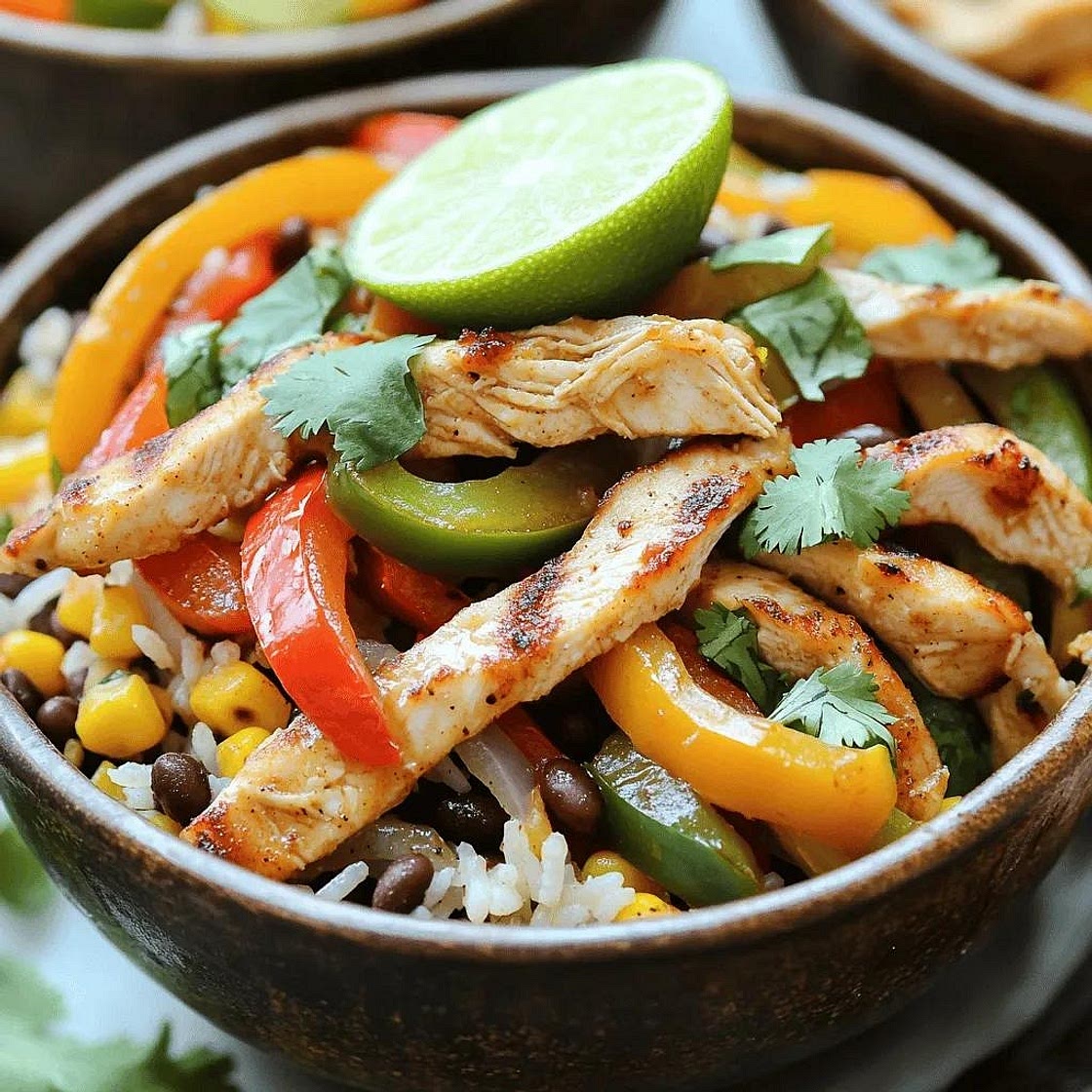 Chicken Fajita Rice Bowls