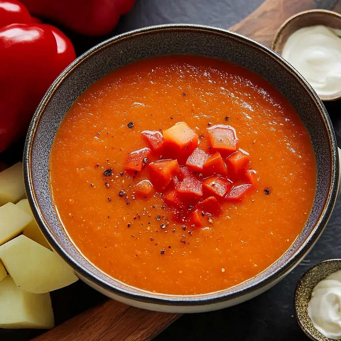 Roasted Red Pepper and Potato Soup