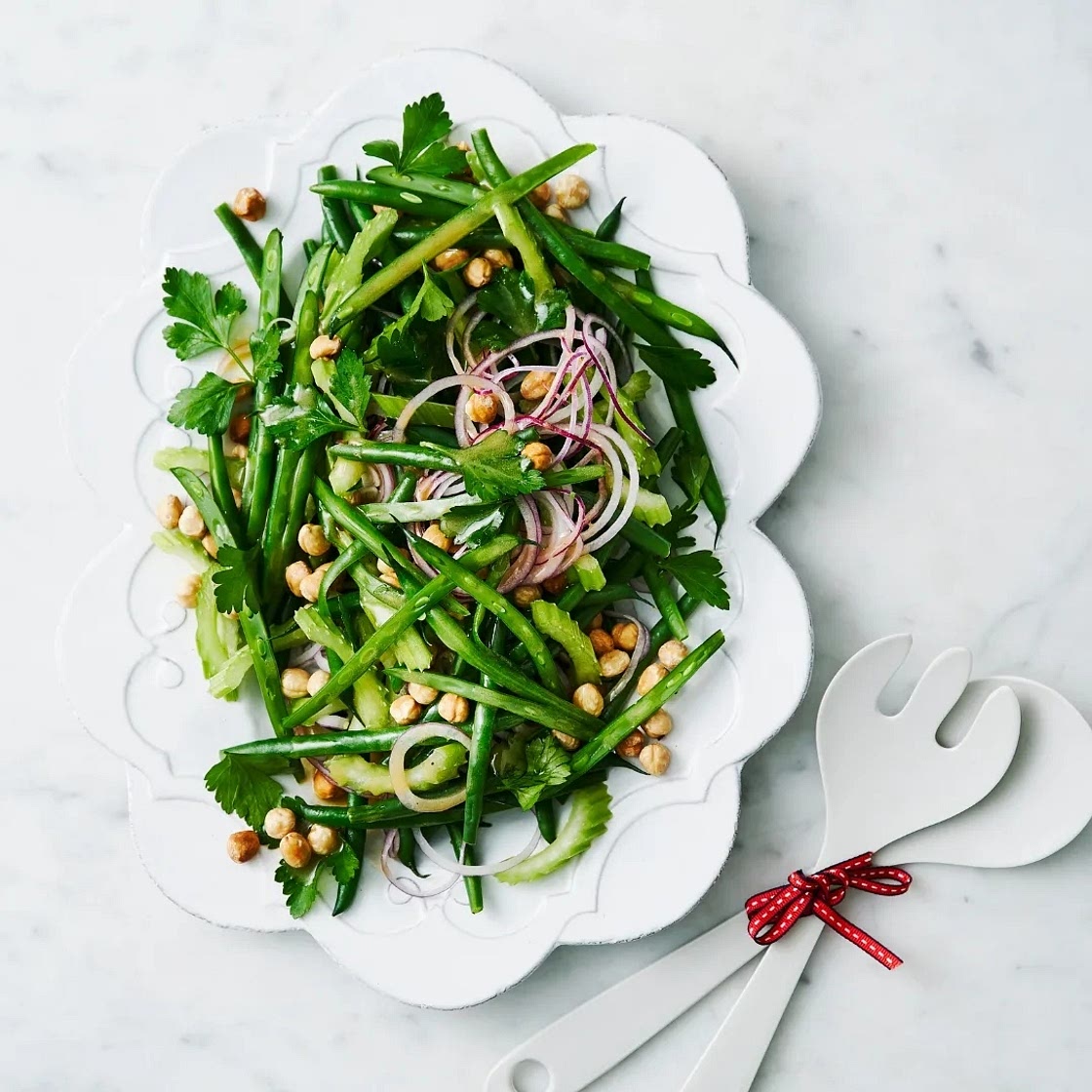 Green bean salad with French dressing