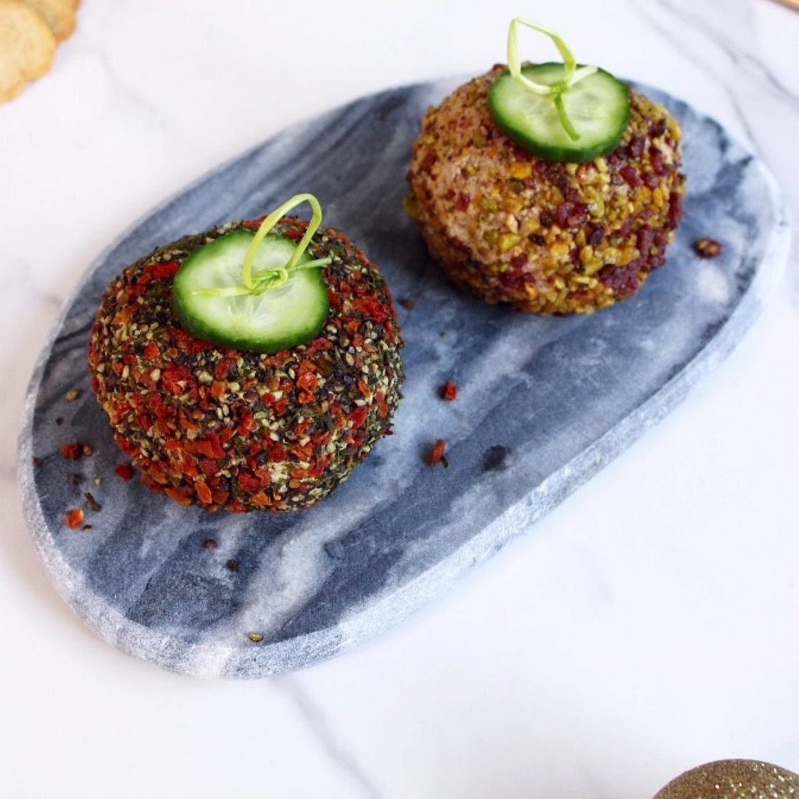 Cheese Ball Christmas Ornaments