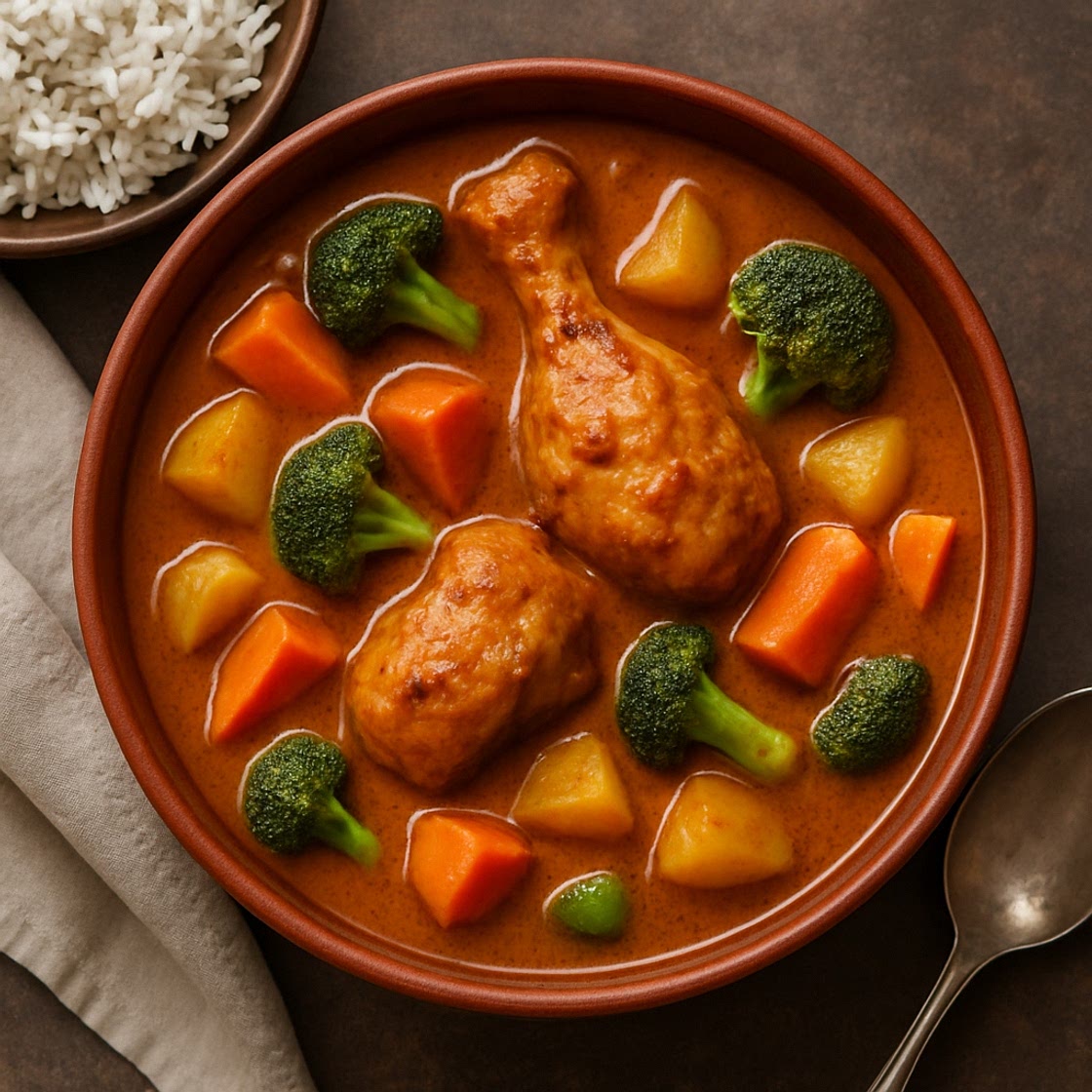 Smoked Madras Chicken & Vegetable Curry (Smooth Gravy Method)