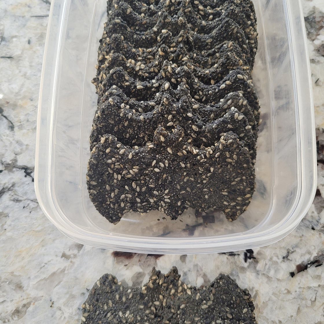 Bat-Shaped Halloween Crackers with Guacamole