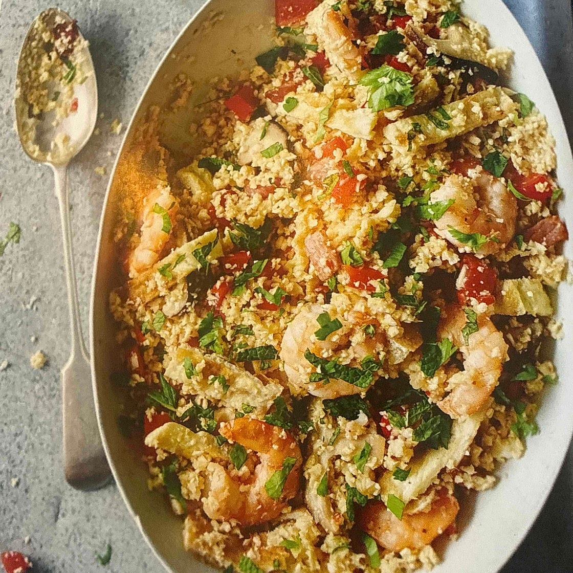 Vietnamese prawn and bacon fried rice