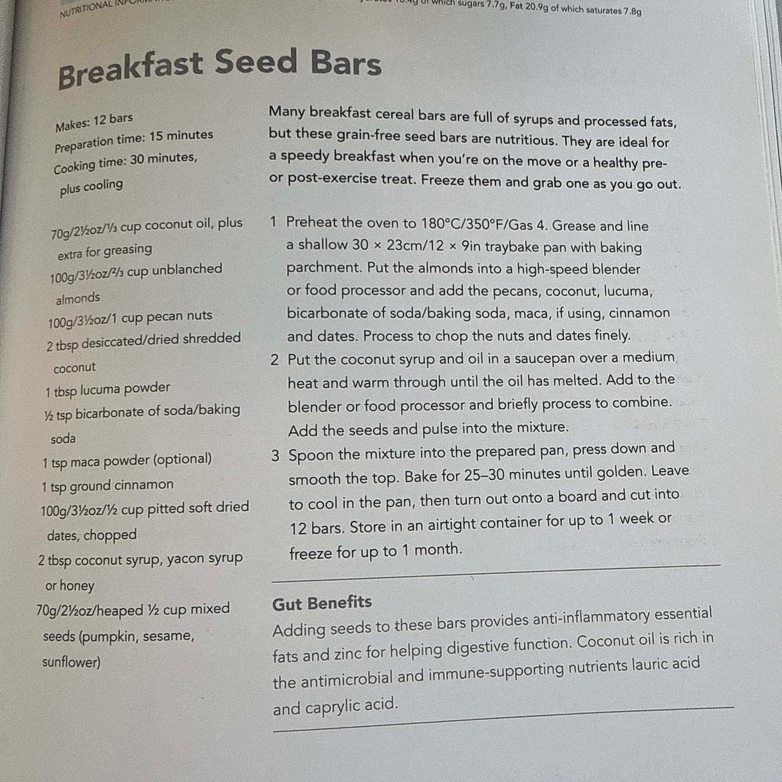 Breakfast seed bars