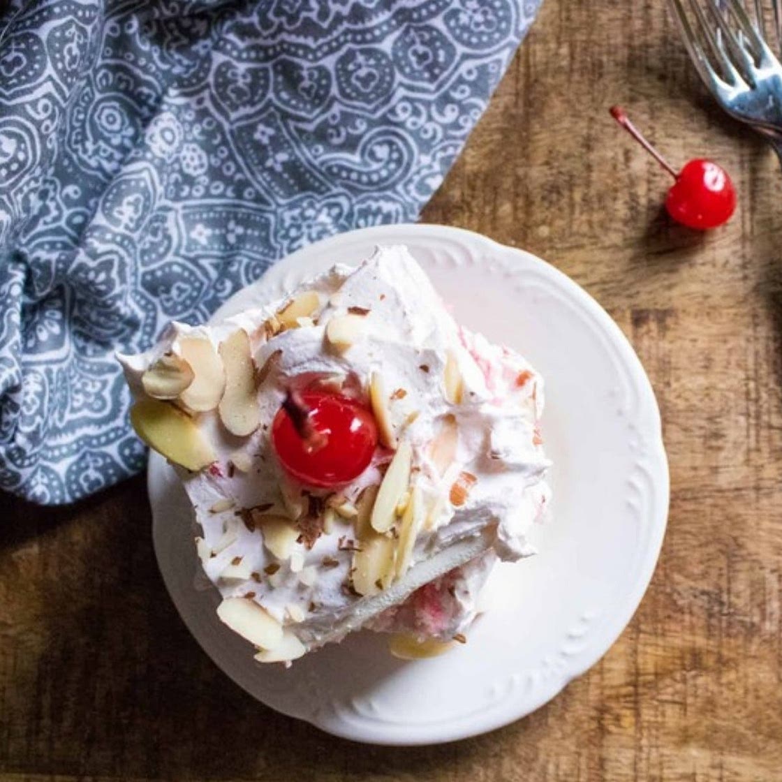 Cherry Almond Poke Cake