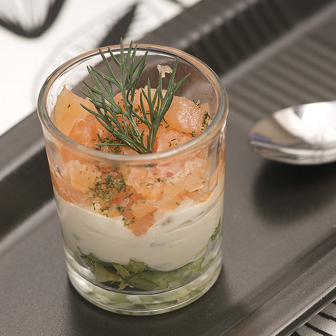 Verrine au saumon fumé