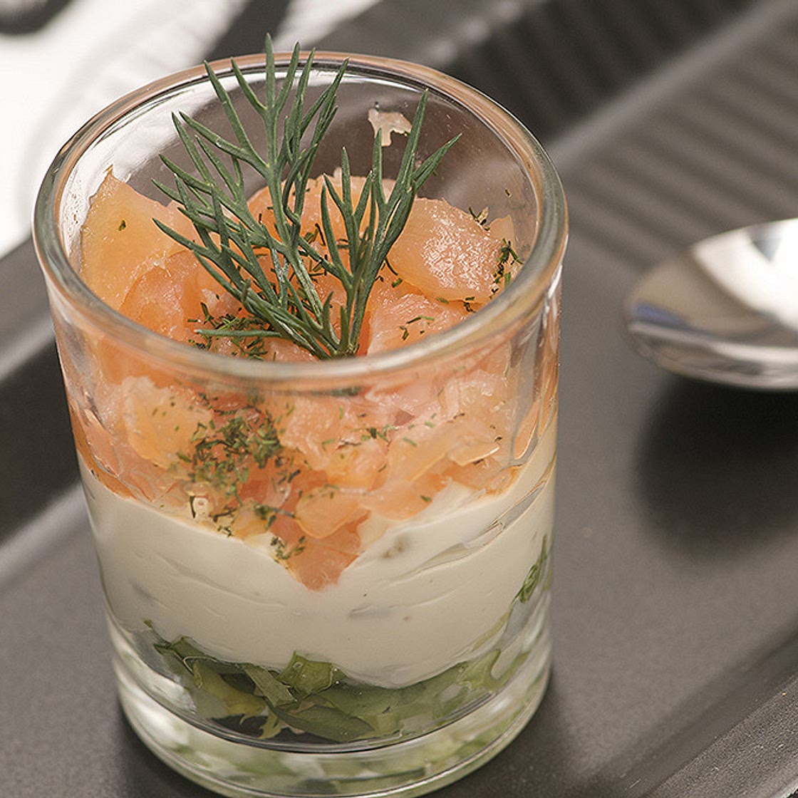 Verrine au saumon fumé