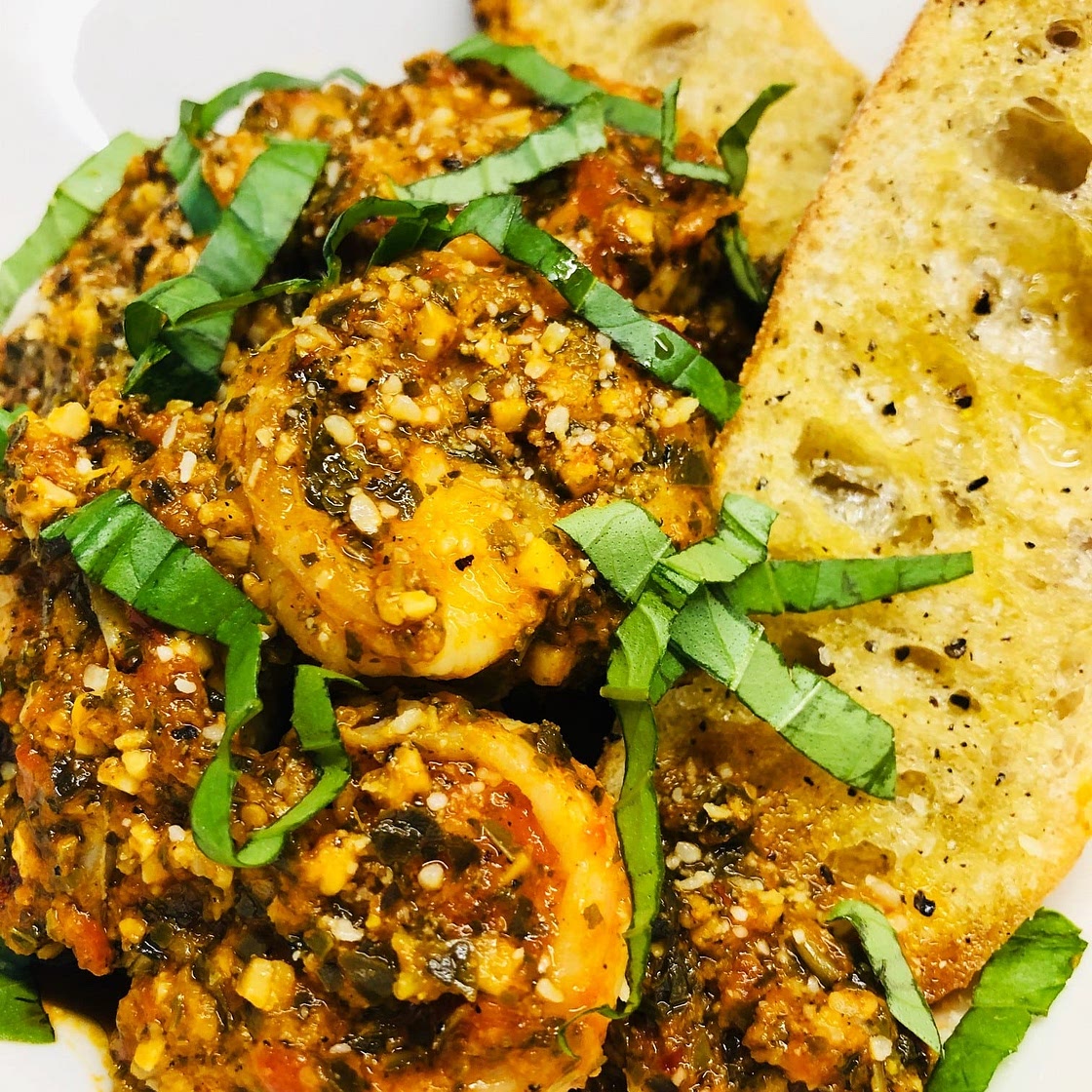 Roasted Red Pepper and Parmesan Shrimp