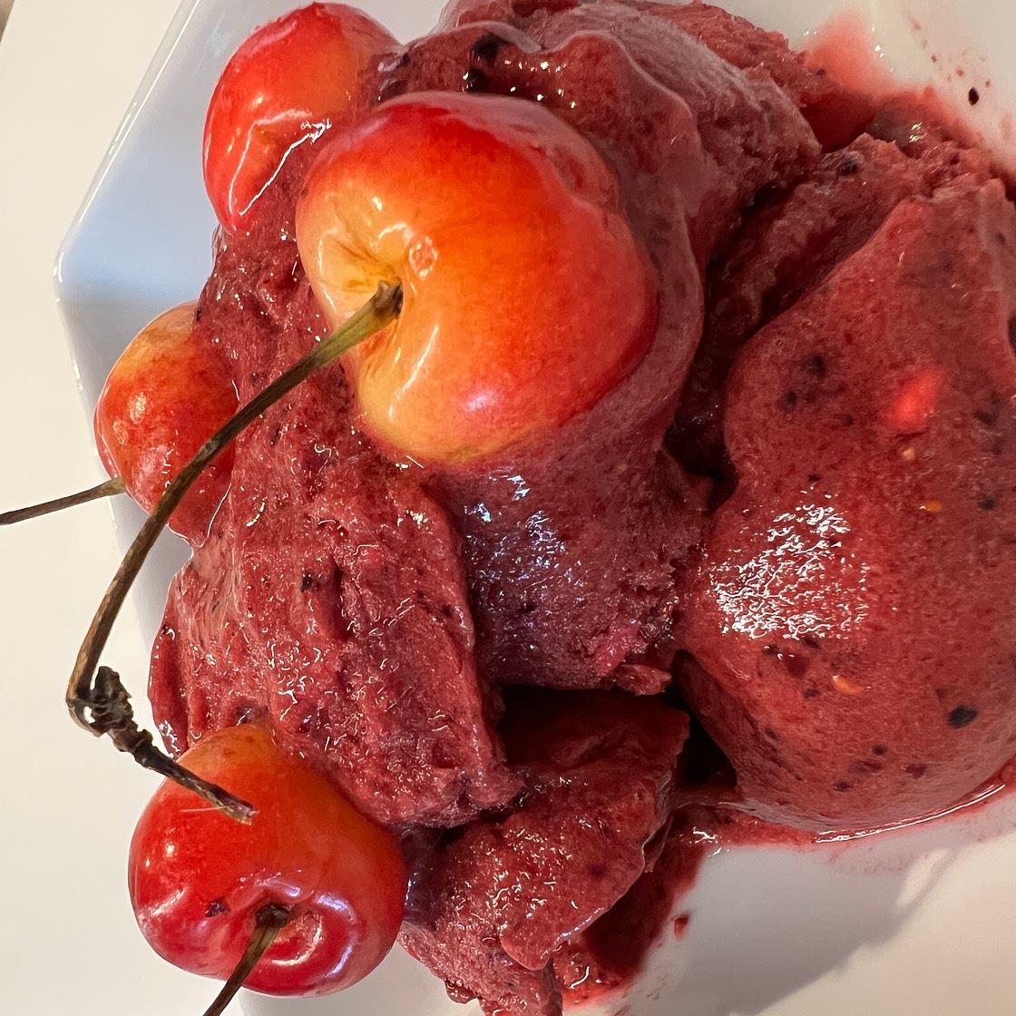 Creamy Cherry Sorbet
