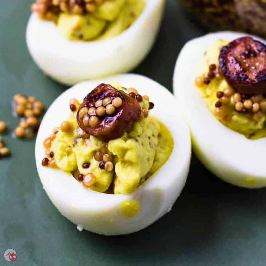 Honey Mustard Deviled Eggs