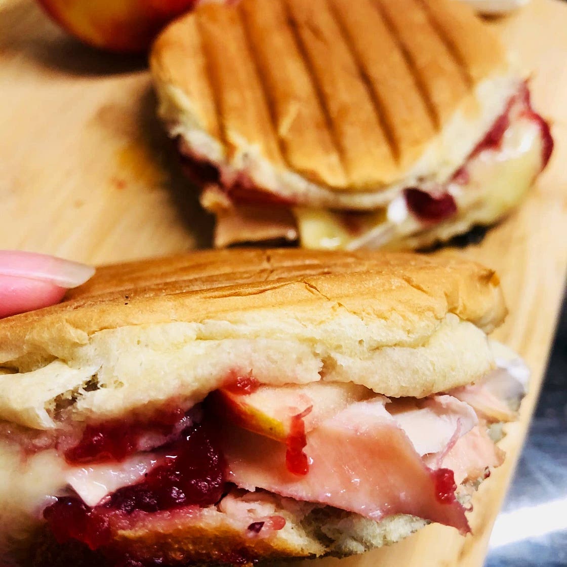 Turkey Brie and Cranberry Paninis