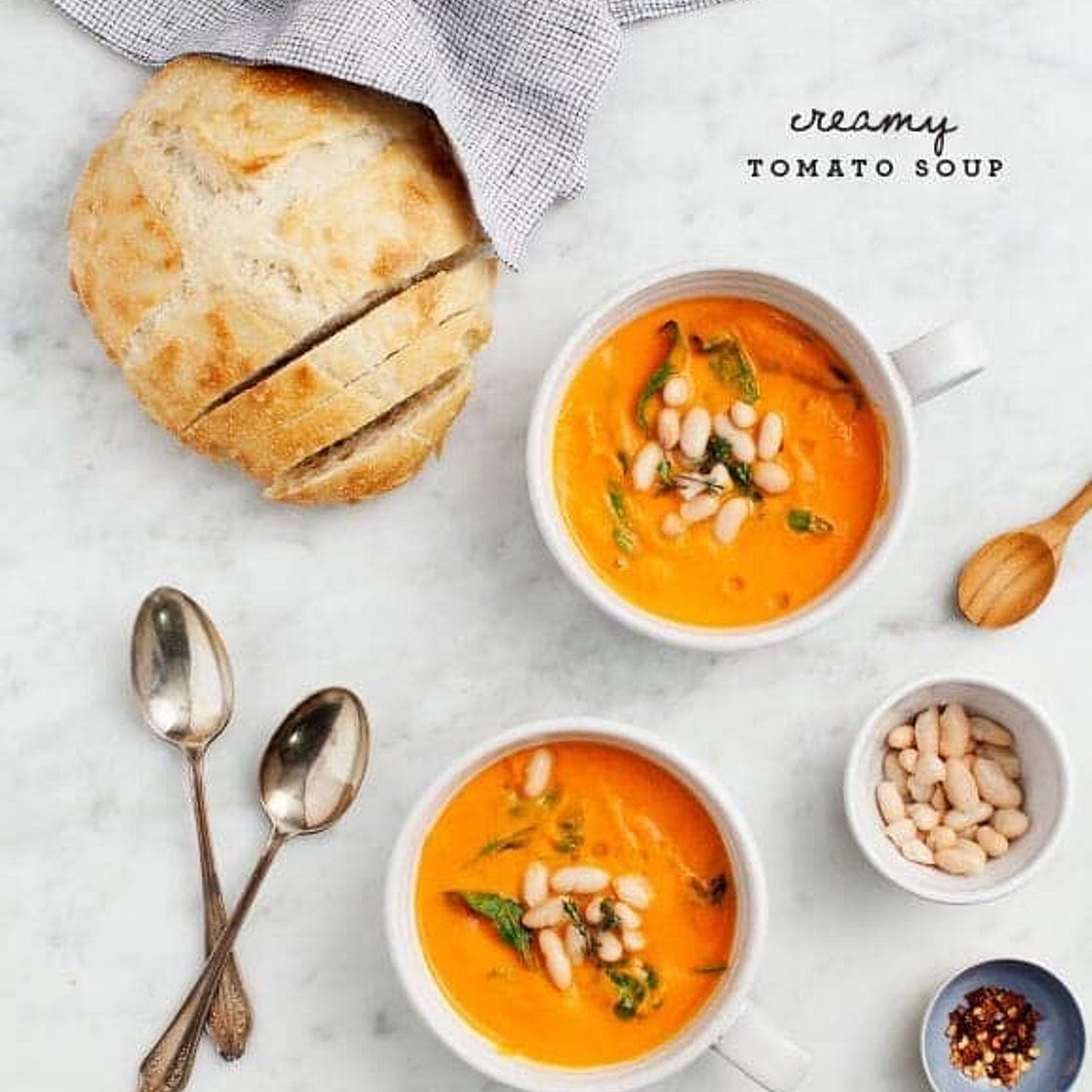 Creamy White Bean & Tomato Soup