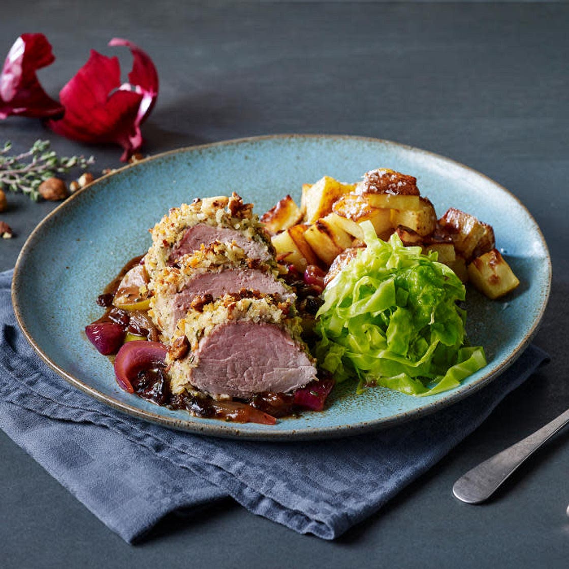 G - Hazelnut Crusted Pork Tenderloin Recipe — Samsung Food App
