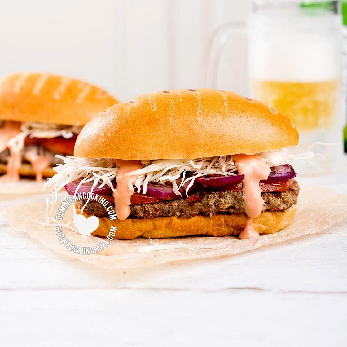 Chimi [Recipe + Video] Dominican Chimichurri Burger — Samsung Food App