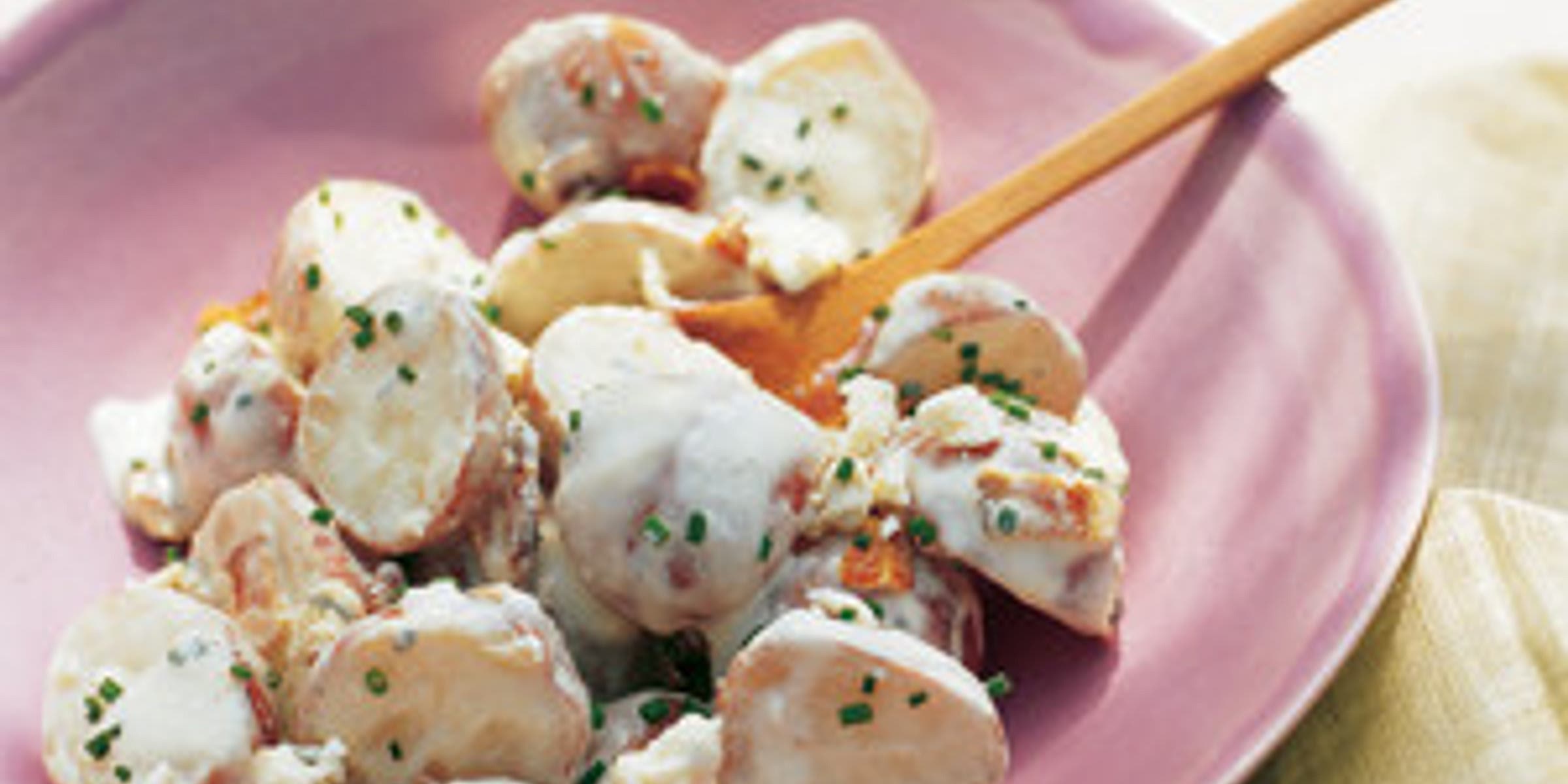 Red Bliss Potato Salad with Blue Cheese, Bacon, and Chives Red Bliss Potato Salad with Blue Cheese, Bacon, and Chives
