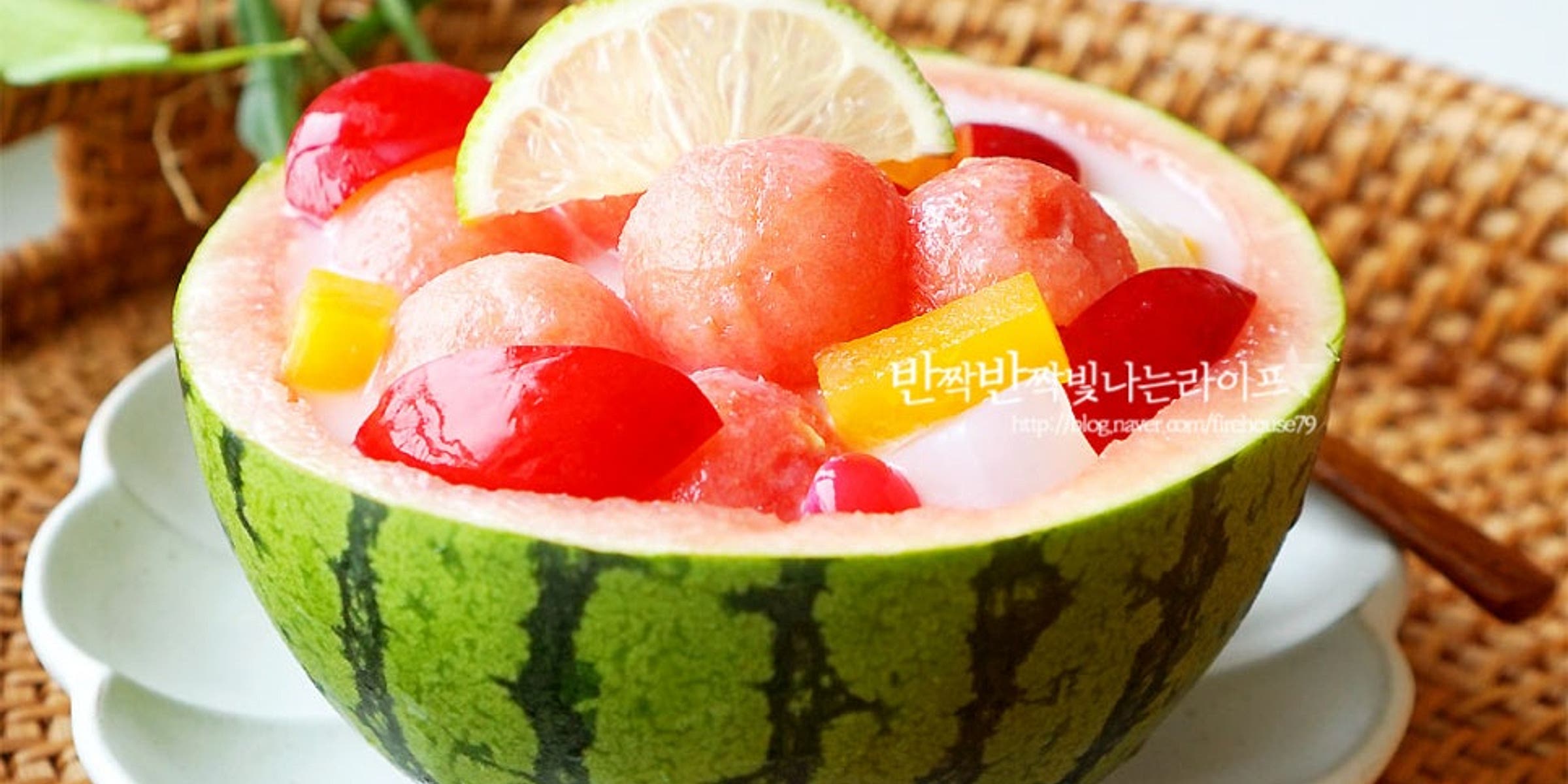 수박화채 만드는 법 우유 사이다 넣은 추억의 맛