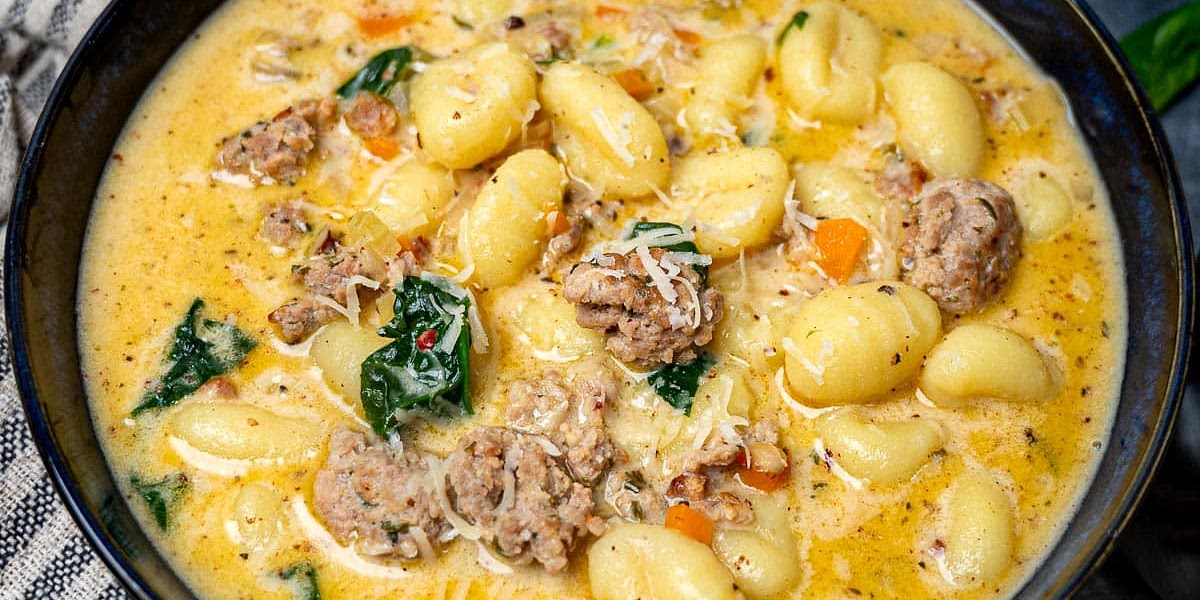 Creamy Italian Sausage Gnocchi Soup