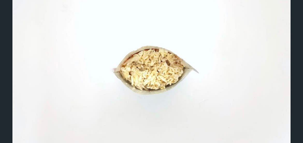 Meanwhile, squeeze the pouch[es] of steamed brown basmati rice to separate the grains. Tear the top corner of the pouch[es] (just a little!) and put the pouch in the microwave for 2 min or until piping hot. Tip: If you're cooking two pouches, pop them in together but increase the microwave cook time accordingly.