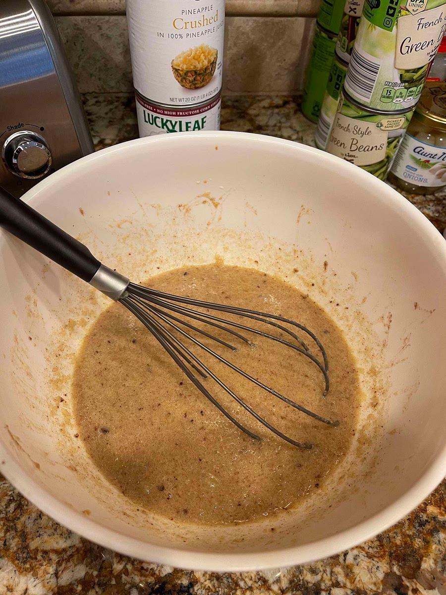 Mix sugar, eggs, milk, butter, salt, cinnamon, vanilla, and lemon juice in a bowl.