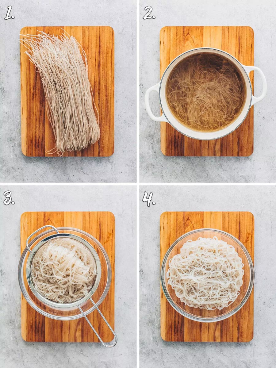 Nudeln nach Prüfungsanleitung kochen.