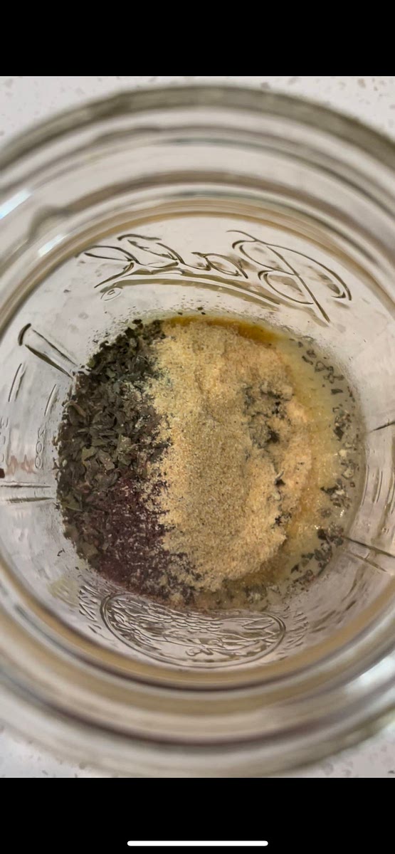 Add in all dressing ingredients to mason jar and shake