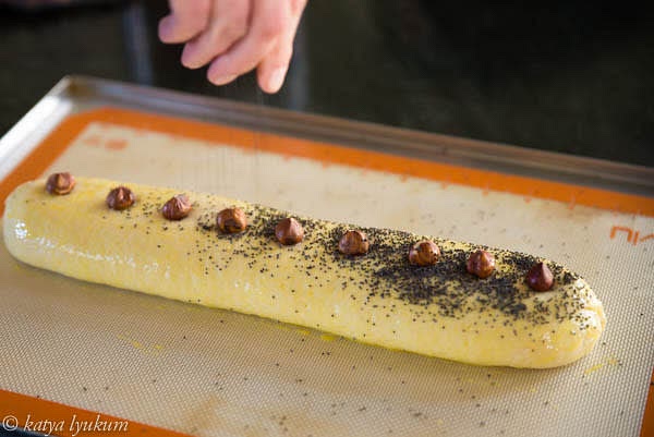 Sprinkle with poppy seeds. Bake for about 30 to 35 minutes.