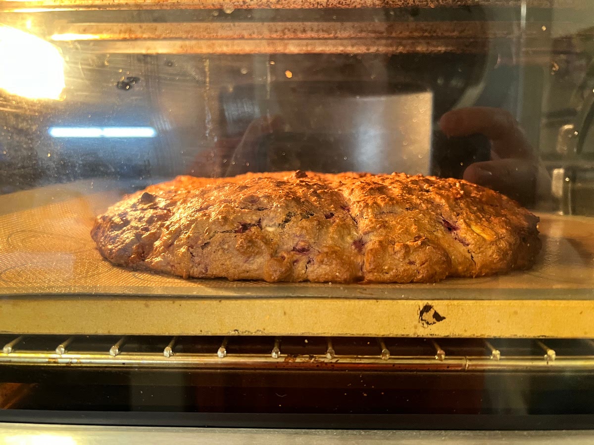 Place on greased cookie sheet, shape to desired thickness, and bake in preheated oven at 425 degrees for 12 - 15 minutes or until light golden brown.