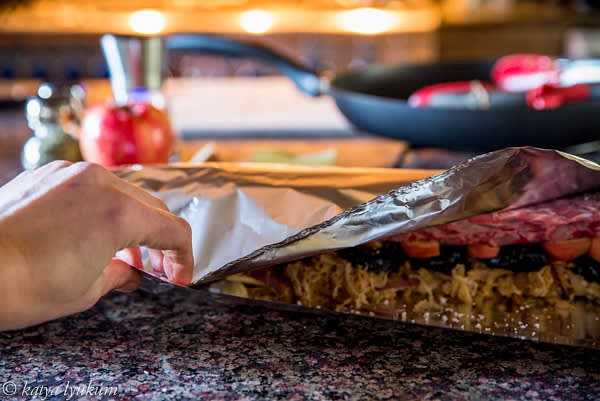 Cover with the second half of foil.