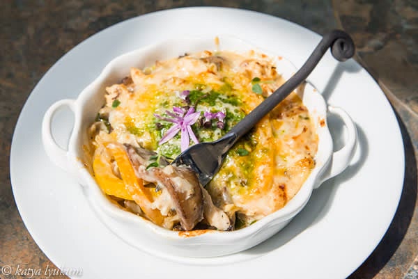 Cook in the hot oven until cheese is lightly caramelized.