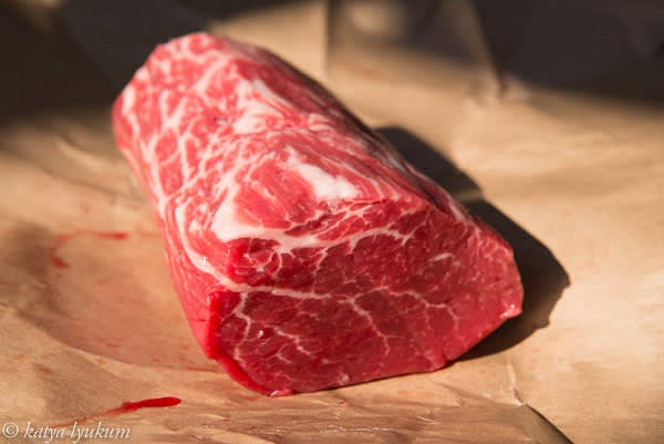 Rub tenderloin with freshly ground black pepper, salt, and French thyme.