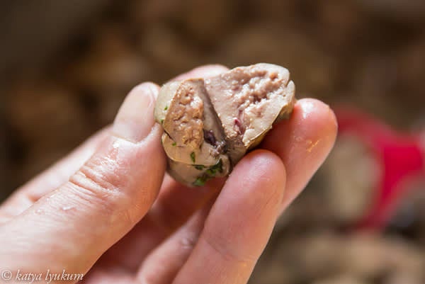 Cook for about 5 minutes, stirring until livers are cooked but still soft, juicy, and pink inside when cut open. Flambé with cognac and transfer to a blender jar.