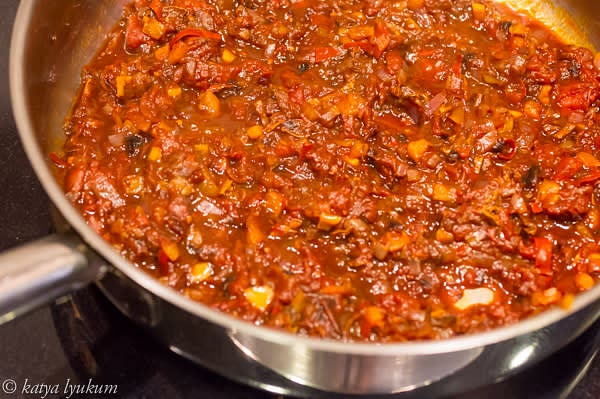 Add 2 cups of water (including reserved chili water) or stock and bring the soup to boiling. Season the soup to your taste with salt, sugar, and the juice of half of the key lime. Add chopped cilantro, stir, cover with the lid and let flavors develop for a few minutes.