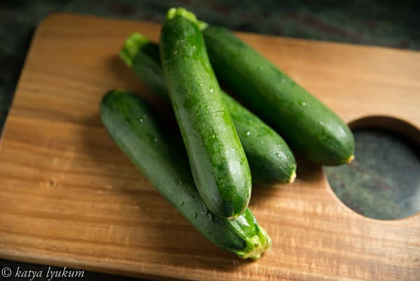 For a more vibrant color, pick young dark green zucchini.