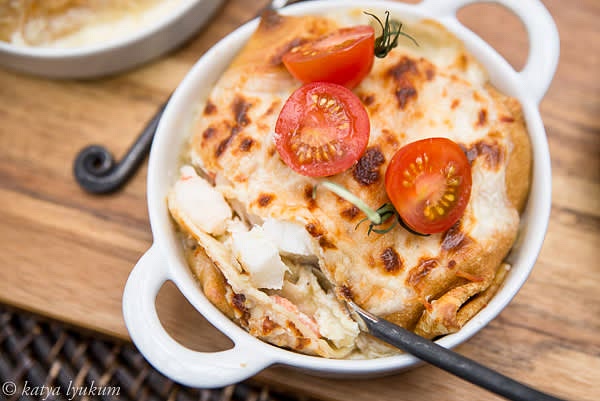Bake for about 15 minutes or until bubbly and lightly caramelized. Serve hot.