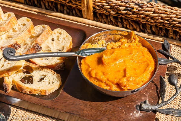 Drizzle in the olive oil a little at a time and process until the rouille is smooth. Transfer to a serving container and refrigerate.