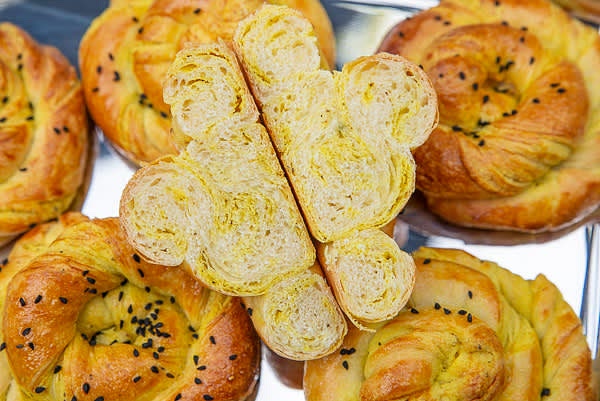 Bake for 20-25 minutes. Let rest on a cooling rack when baked. Enjoy them with hot sweet black tea. They are also great with hot poultry stock.
