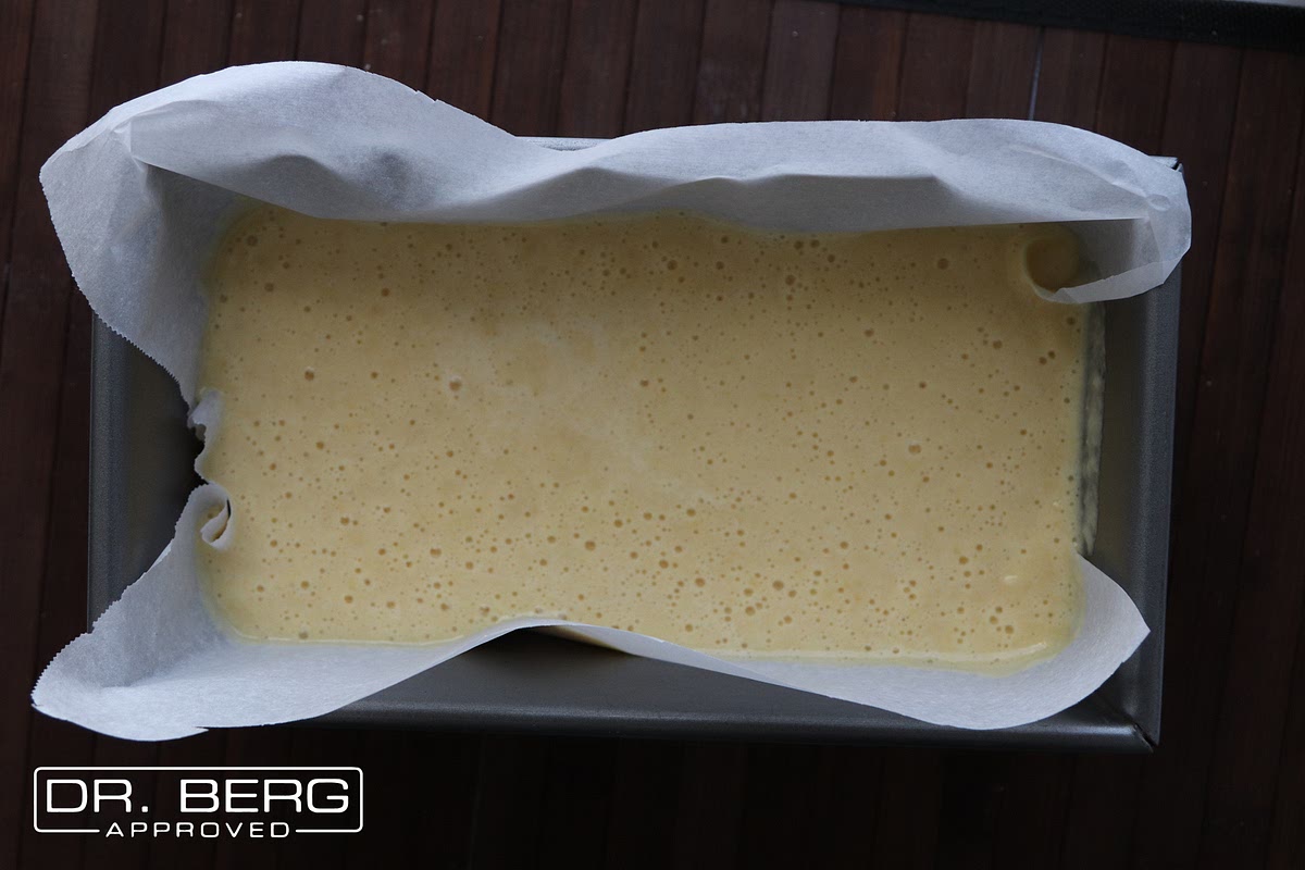 5. Place almond/coconut flour mixture in a large bowl. In small batches, gently fold egg white mixture into almond/coconut flour mixture. Once fully incorporated, bake in a loaf pan for 30-35 mins. Parchment paper works great because you can just pull the bread out of the loaf pan without having to worry about sticking or clean up!