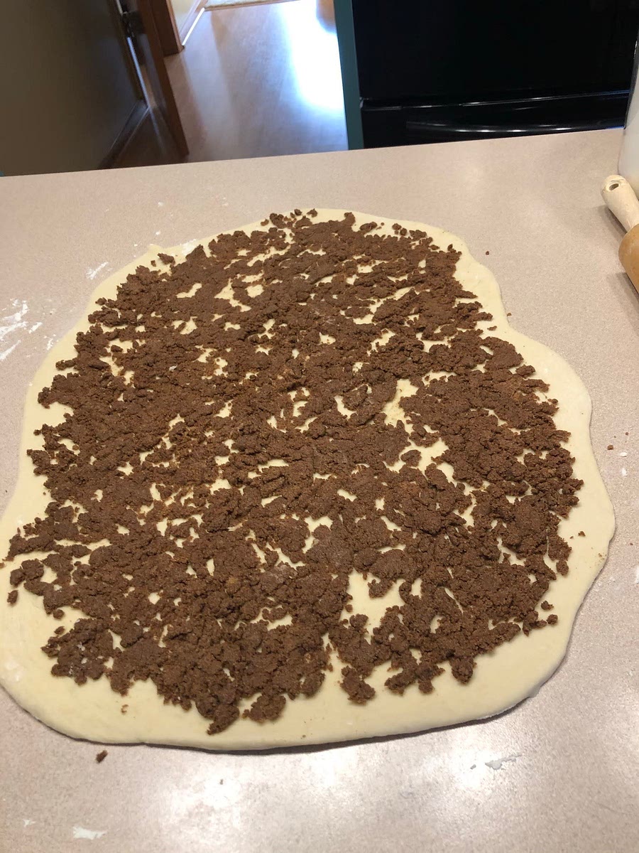 Top the rectangles with filling mixture.