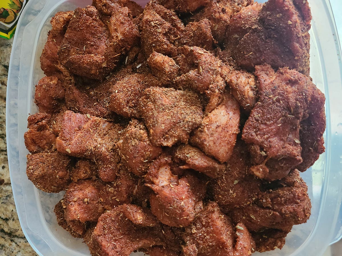 Mix ingredients together well in a large stainless steel bowl. Cover with plastic wrap and place in refrigerator overnight ( if cooking same day, freezer for 20-30 minutes, to cool but not to freeze the meat)