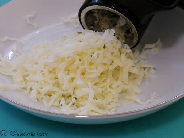 Shred the cheese.