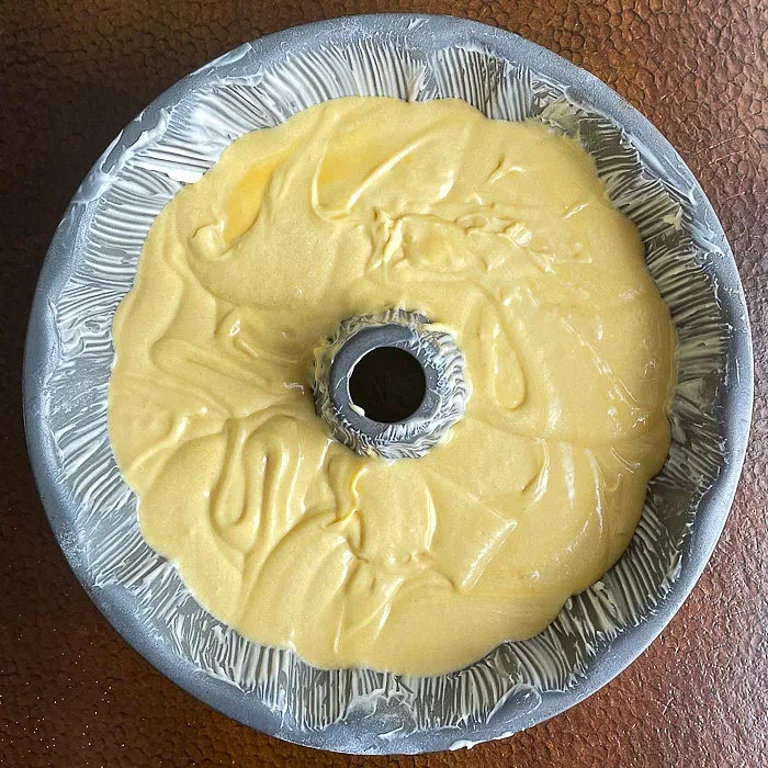 Pour the batter into the prepared pan and bake for 55-65 minutes or until a wooden toothpick inserted into the centre comes out clean.