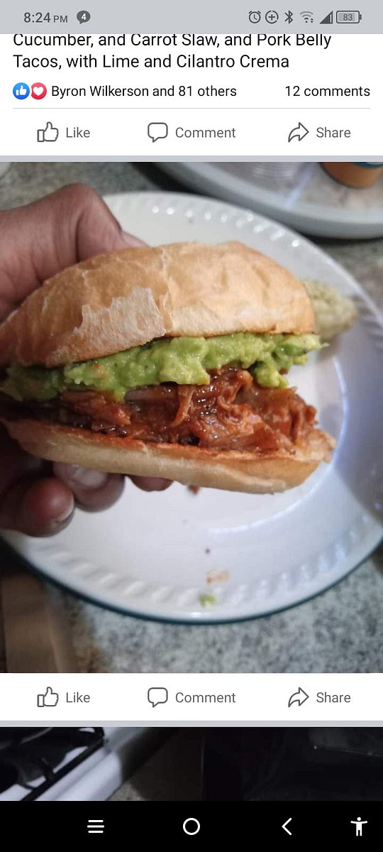 Spread BBQ Beef on buns, and add a generous amount of Spicy Guac... Serve hot and immediately.... Enjoy!