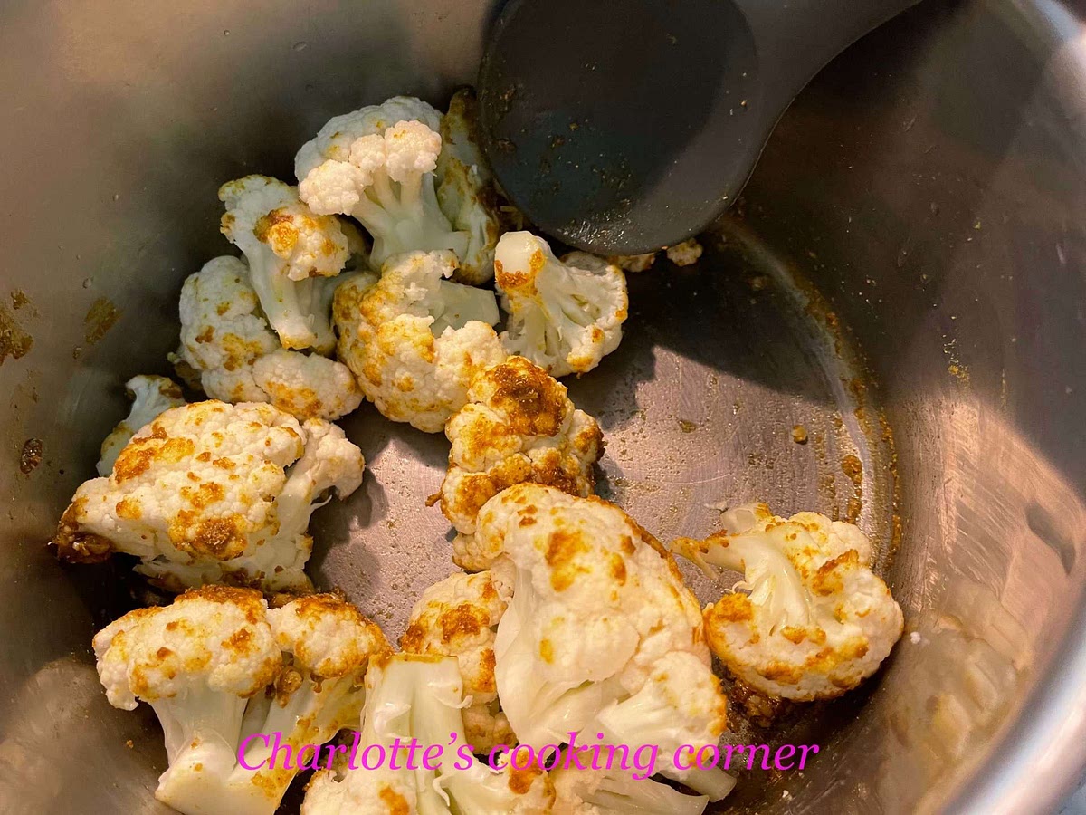 Add cauliflower to stir fry for 3 minutes.