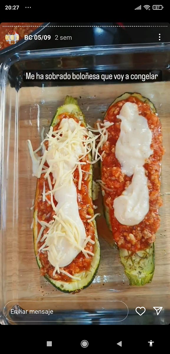 Si te sobra bechamel puedes incluirle y encima queso rallado