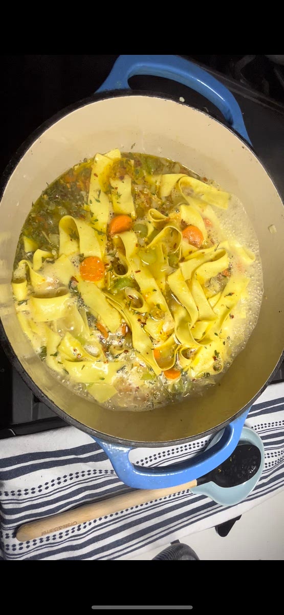 Cook until pasta is tender. About 3-4 minutes
