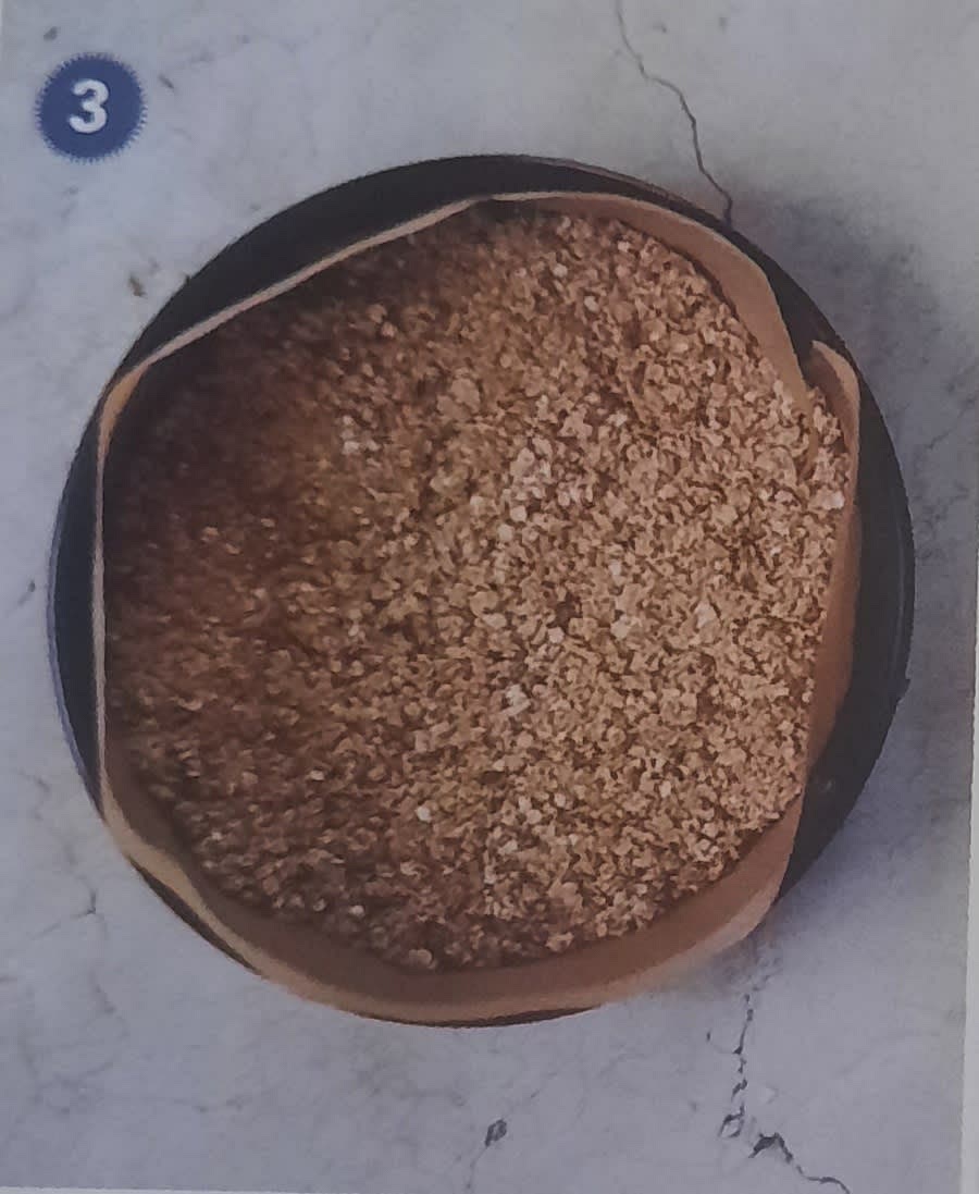 spread the mixture into a prepared tin and press down firmly with a spatula