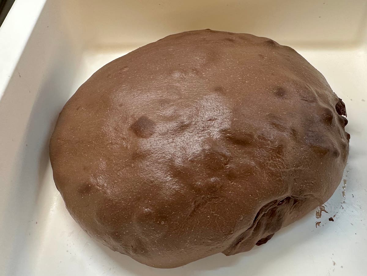 Return to your proving tray and wait for your dough sample to finish rising to about 40% above the original mark.