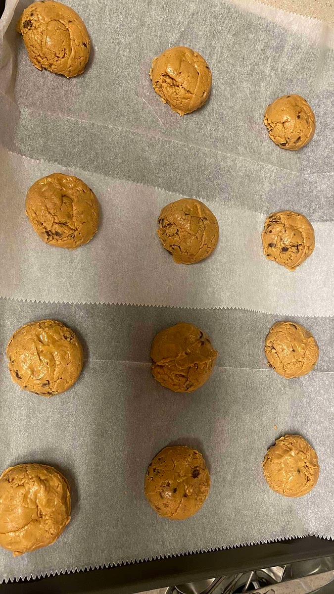 Preheat the oven to 350°F line a cookie sheet or baking tray with parchment paper. Keep it aside at all ingredients into the mixing bowl and combine well formed the mixture into balls then press it make it onto the baking tray and bake for 12 to 14 minutes removed from oven and serve
