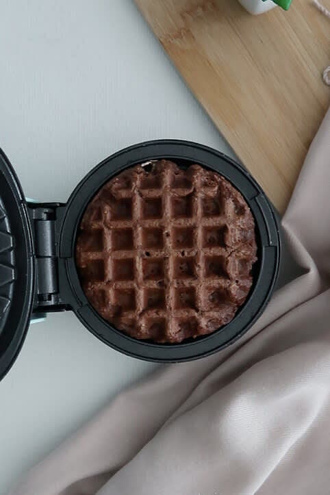 Once the light of the waffles maker has changed, remove waffles and place them on a dish or cooling rack to let them cool to room temperature. They will be soft at first when you take them out of the waffle maker but they will harden as they cool.